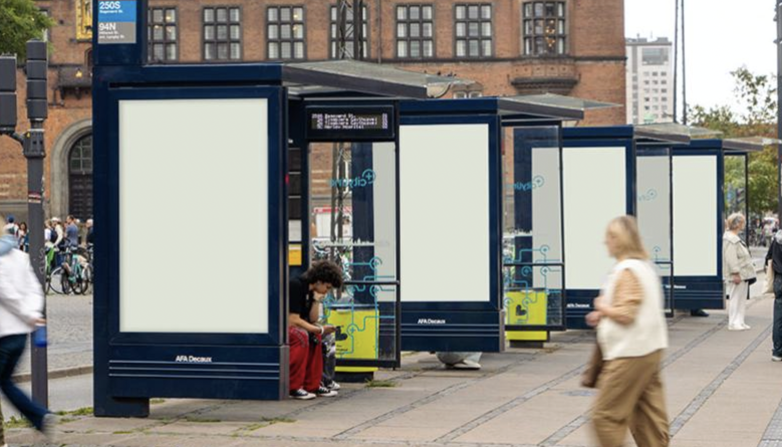 Abribus - Reklamepaneler ved busstoppesteder i København