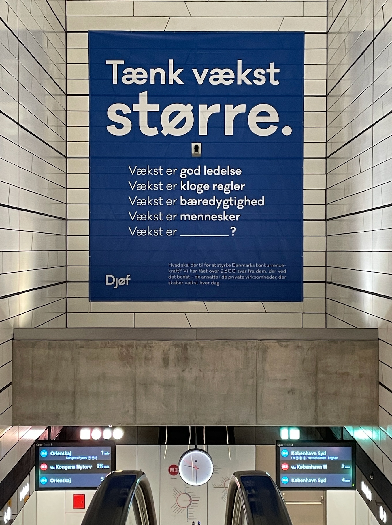 Wall Banner i Metro - eksempel fra station
