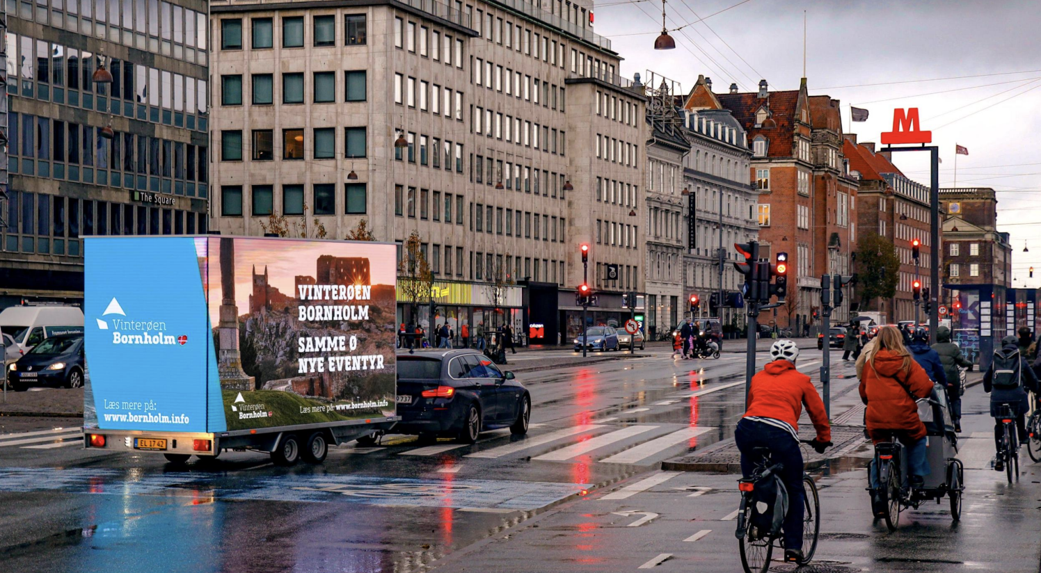 Digital Moving Billboard - Mobil LED-lastbil kørende i København